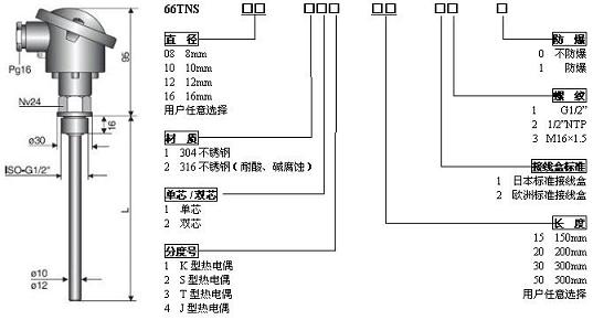 热电偶传感器选型表